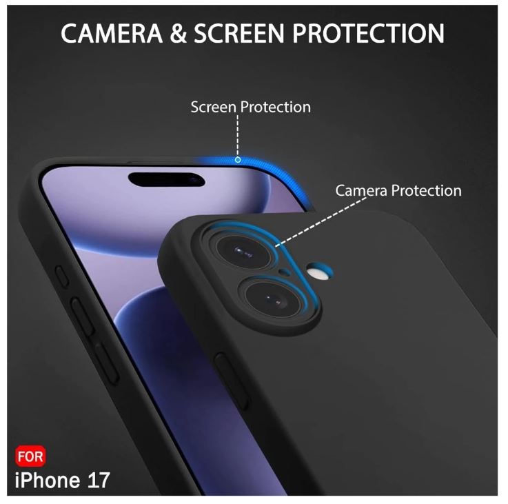Back Cover for Apple iPhone 17, iPhone 17 (Transparent, Dual Protection, Silicon, Pack of: 1)